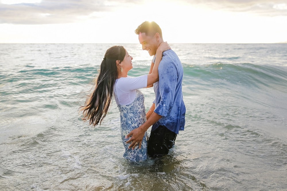 Maui Engagement Portraits In The Water Love Water Photography