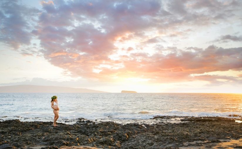 Black Sand Maui Maternity Session | Love + Water Photography