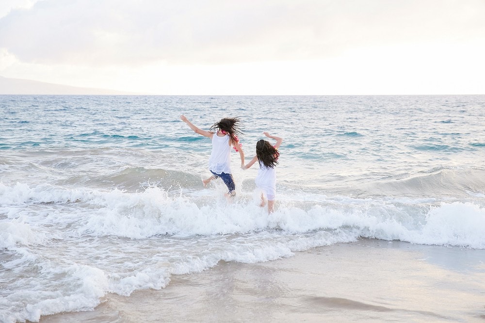 Candid Maui Family Beach Portraits at Sunset | Love + Water Photography