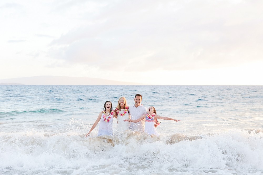 Candid Maui Family Beach Portraits at Sunset | Love + Water Photography