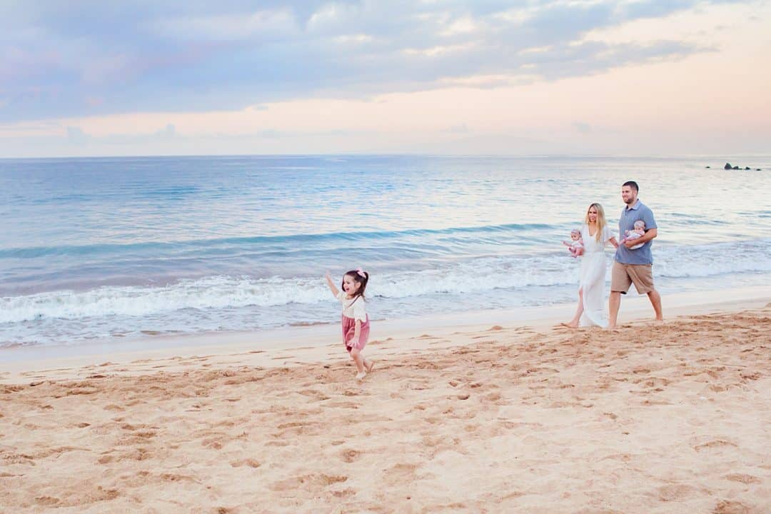 Sunrise Family Portrait Photography - Love + Water