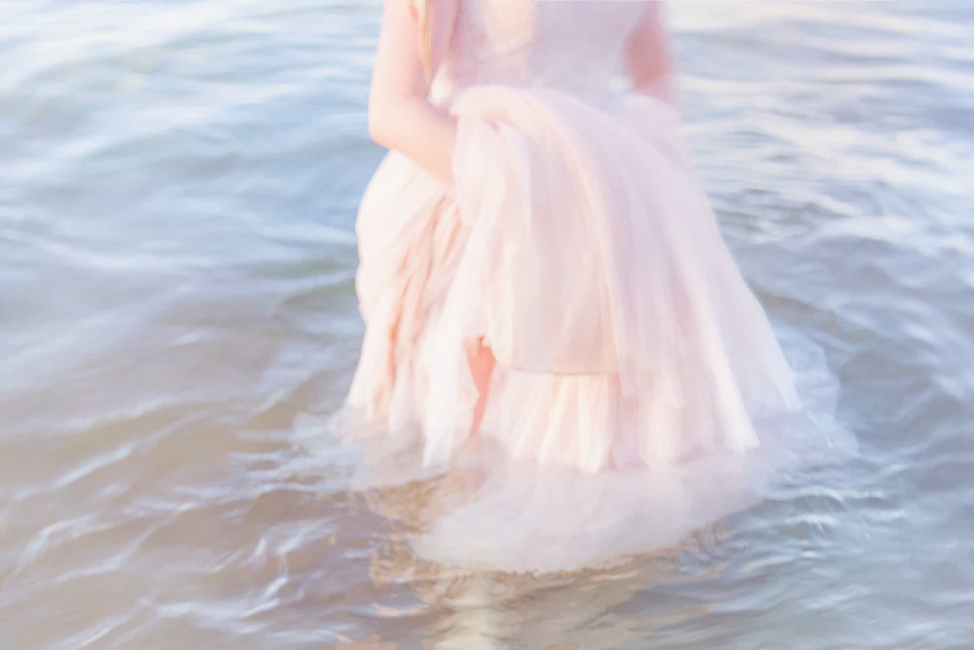 Sunrise Trash the Dress Portraits in the Water - Love + Water