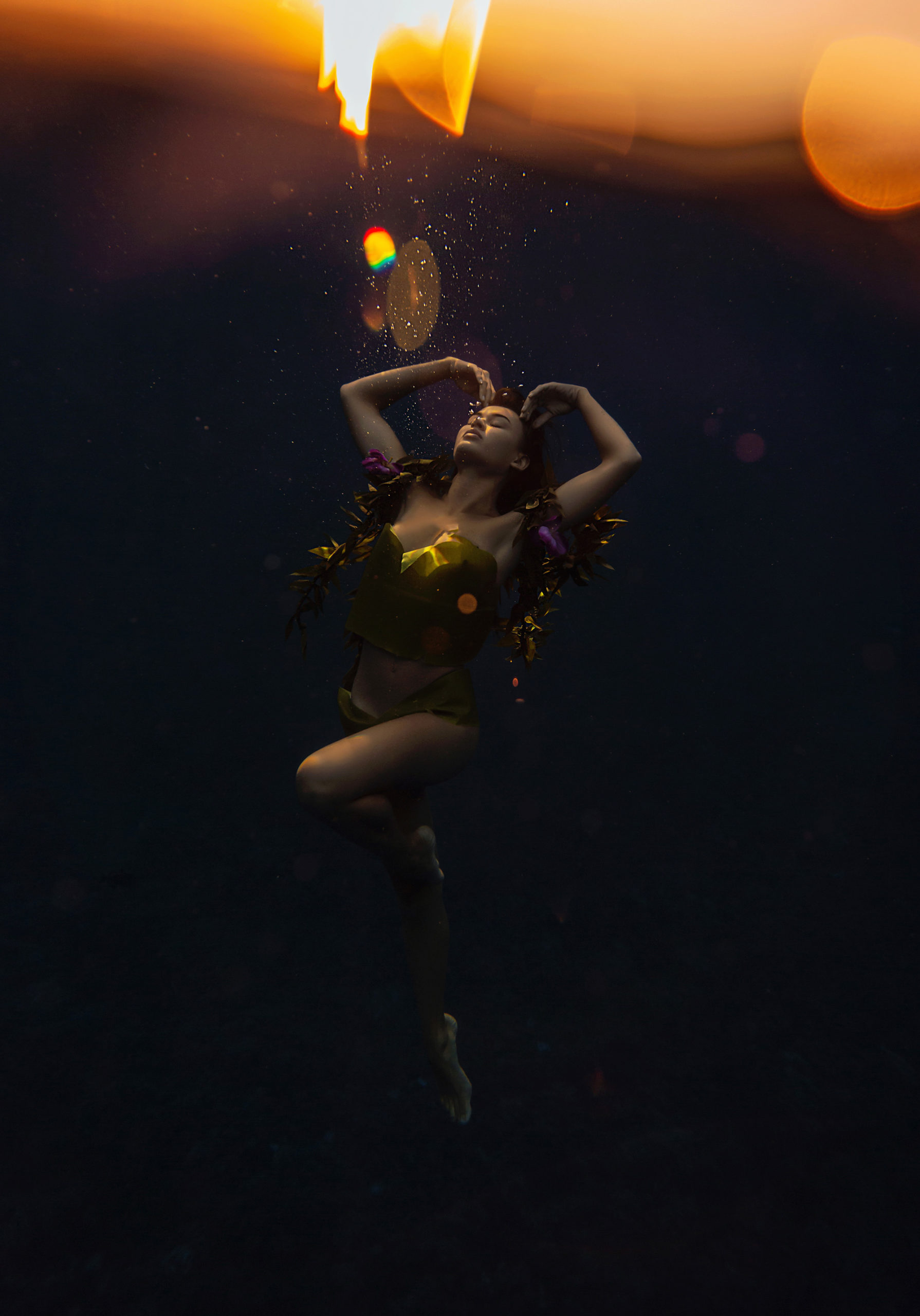 Underwater boudoir image