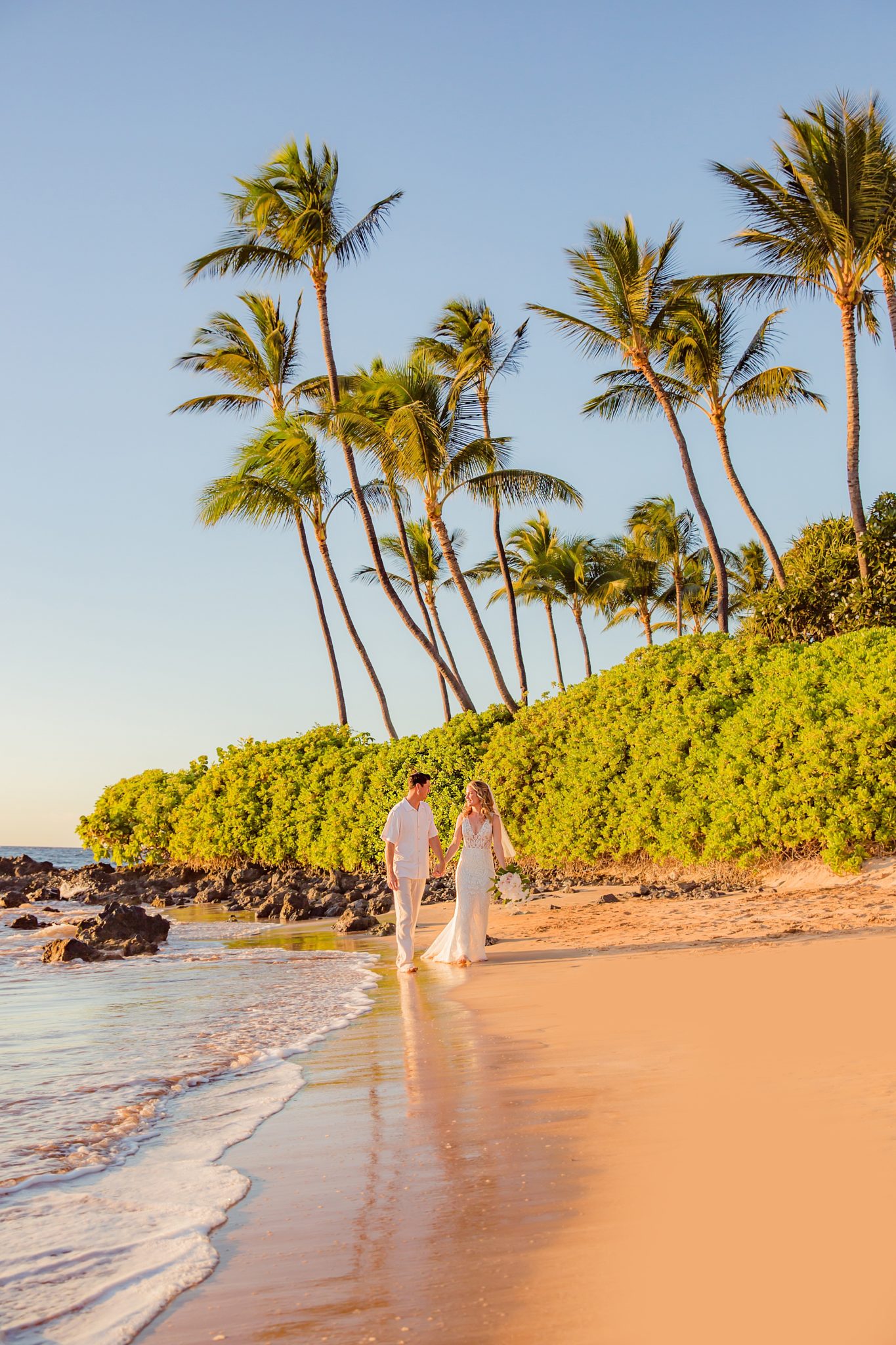 A sunset beach elopement in Wailea Love + Water