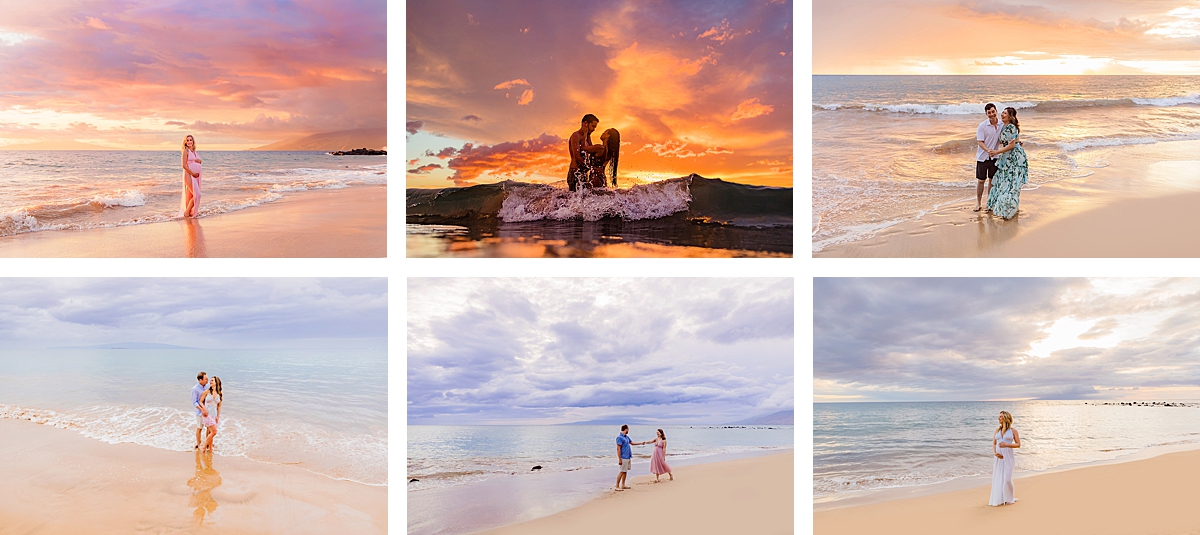 Sunset portraits by Love and Water Photography on Maui.